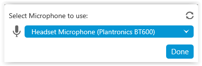 Select microphone to use