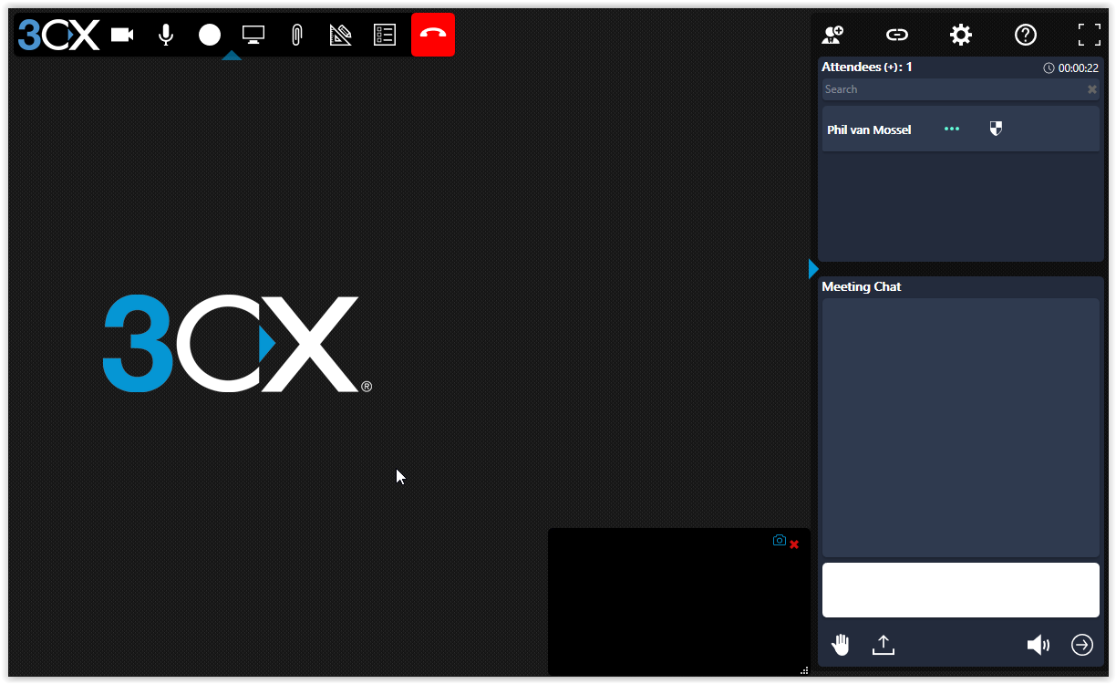 3CX Video Conferencing screen