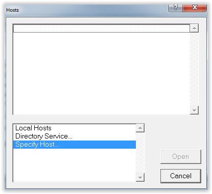 FMPro specify host window